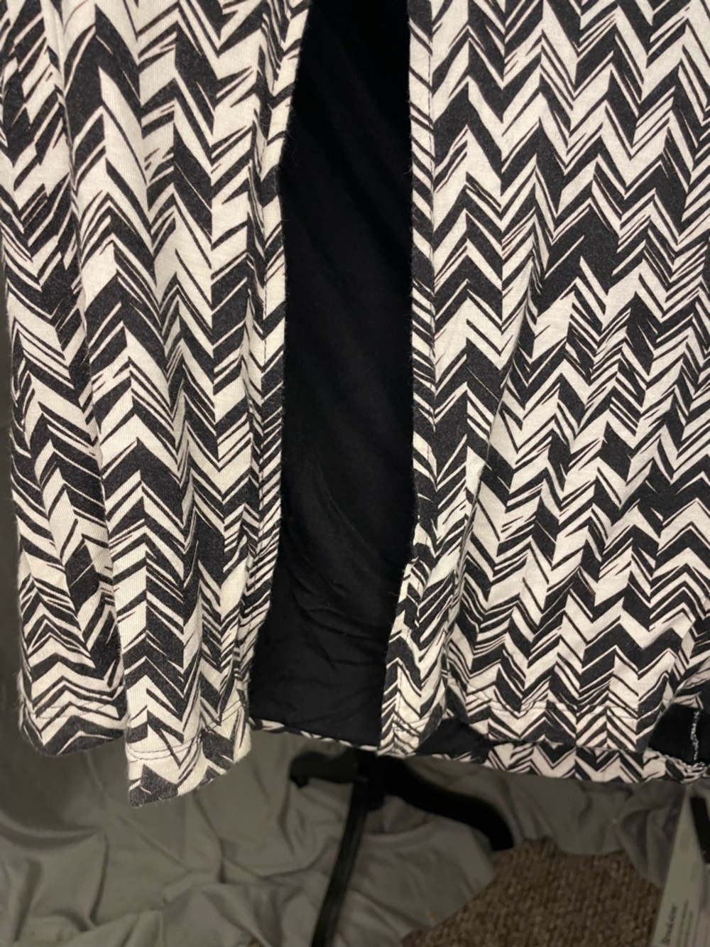 Anthropologie Maeve Black & White Chevron Maxi Skirt - Picture 8 of 9